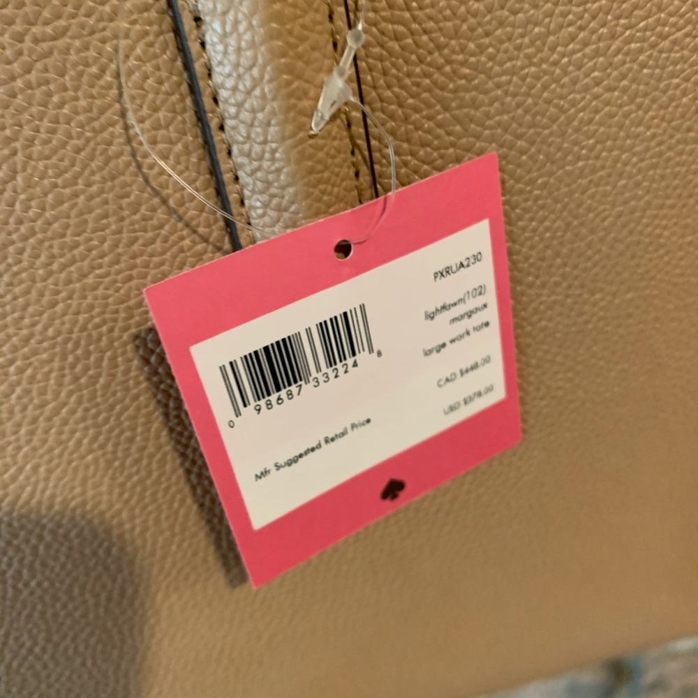 Kate spade light fawn LARGE MARGAUX work tote NEW - Picture 7 of 10